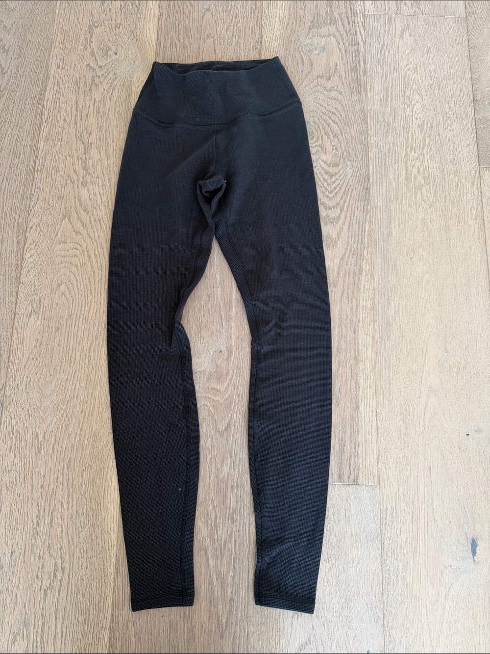 ALO Yoga Black Waffle High-Rise Leggings
